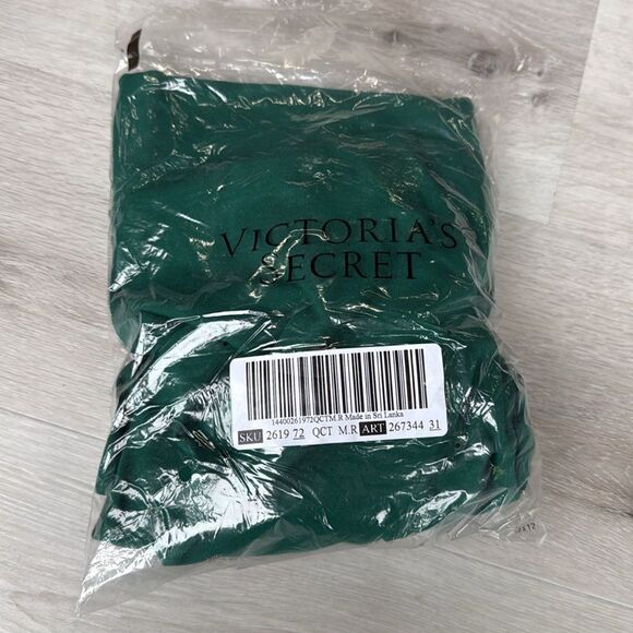 Victoria’s Secret Pink Cotton Foldover Legging M Green NWT in packaging‎ - Picture 5 of 6